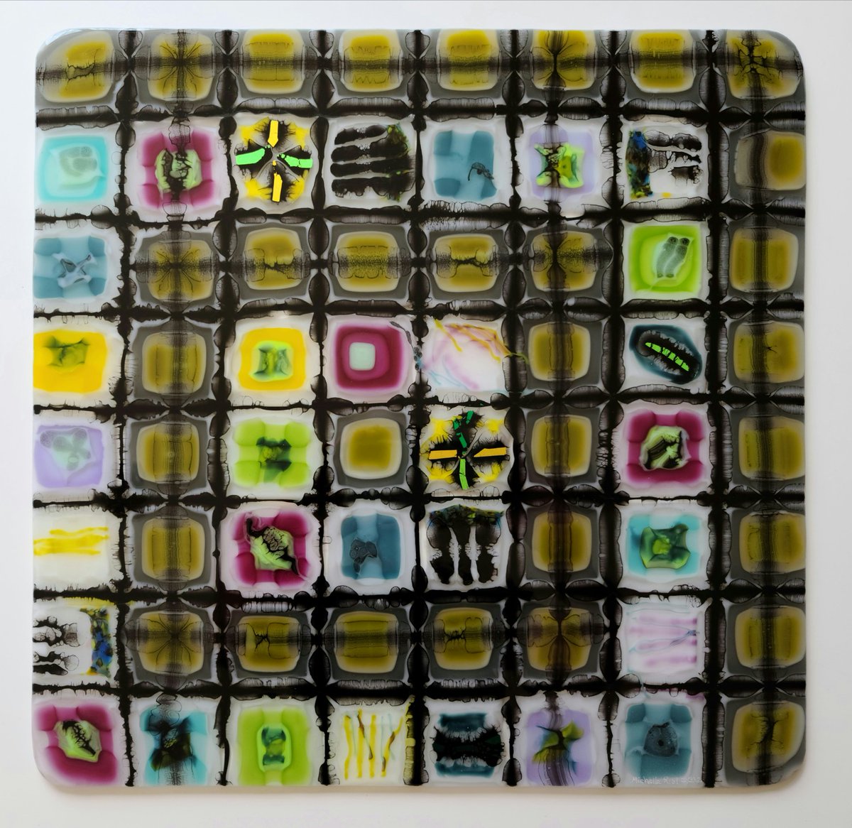 RialMichelle's tweet photo. "Tapestry " - fused glass artwork 
#fused #glass #contemporaryart #wallart #color #abstractart #art #patterns #fusing https://t.co/ZV4krMzjnJ