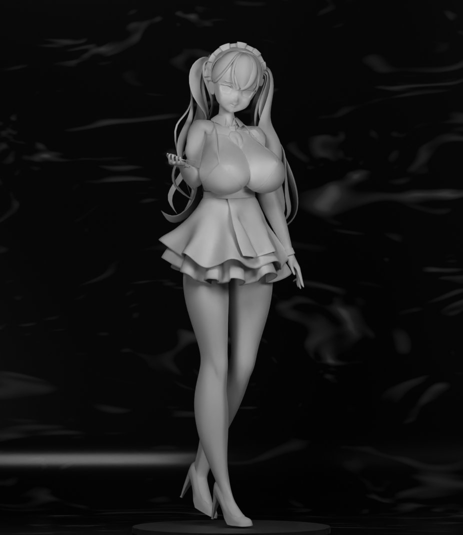 Blenderでフィギュアモデリングを最初から最後まで作る試みをしてみましたが、気に入りません。

参考
Illustrator:<a href="/poppuqn/">ポップキュン(POPQN)</a> 
原型師　：hisu

#blender #3D #b3d #3DCG #3DModeling
