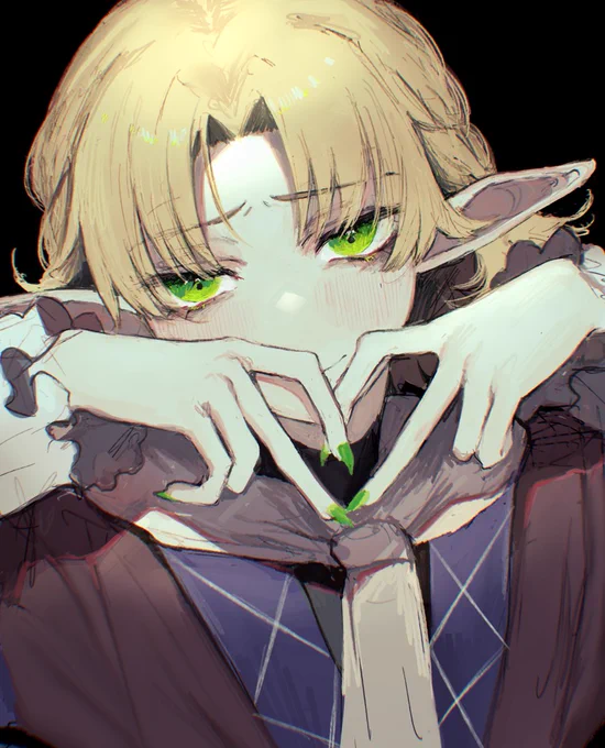 #深夜の真剣お絵描き60分一本勝負 
💚 