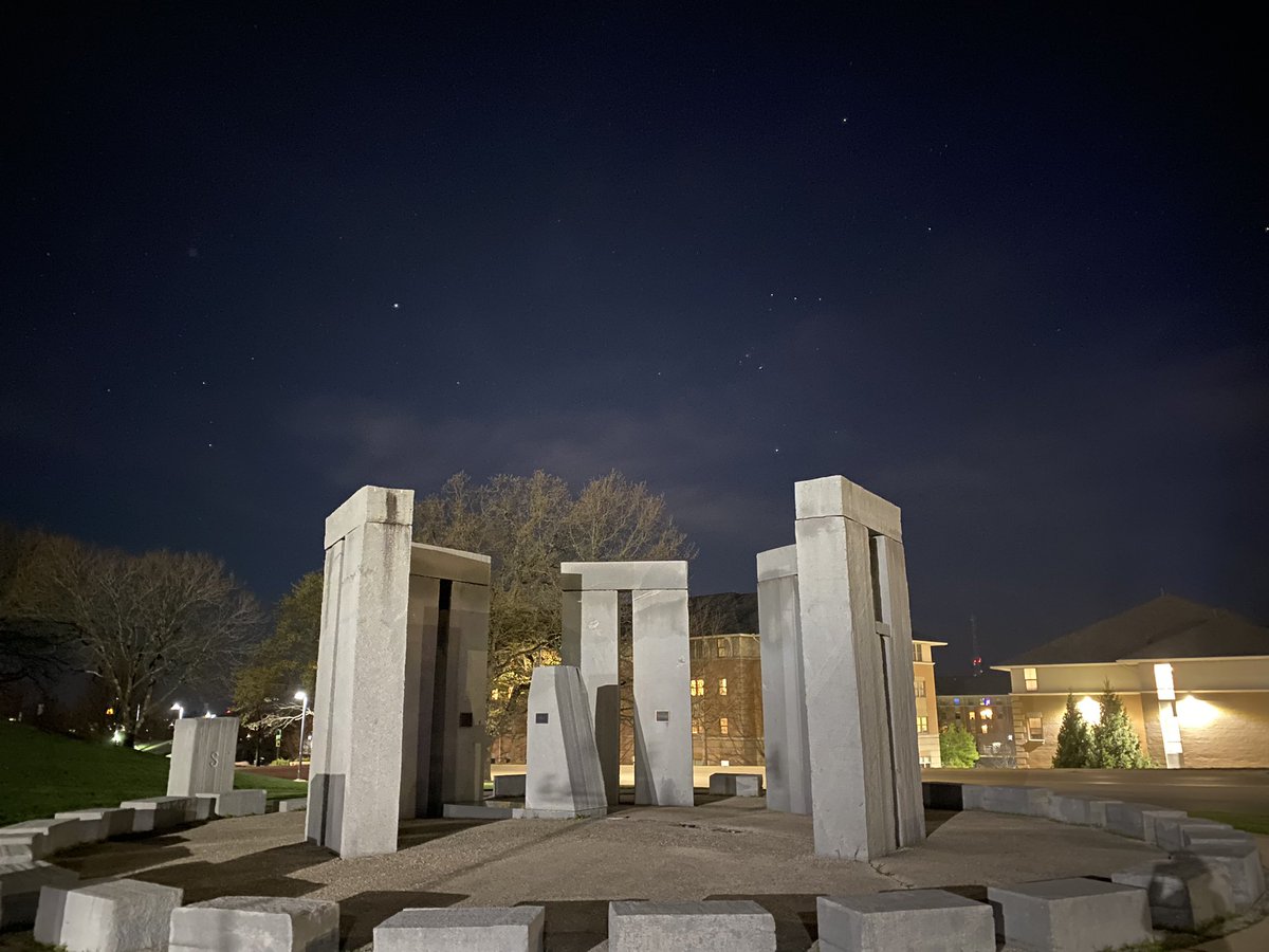ulupimishra's tweet photo. Missouri S&amp;T Stonehenge with the Orion constellation on the backdrop! #ThursdayNight #ClearSkies ⭐️ https://t.co/ynGTWuuGhd