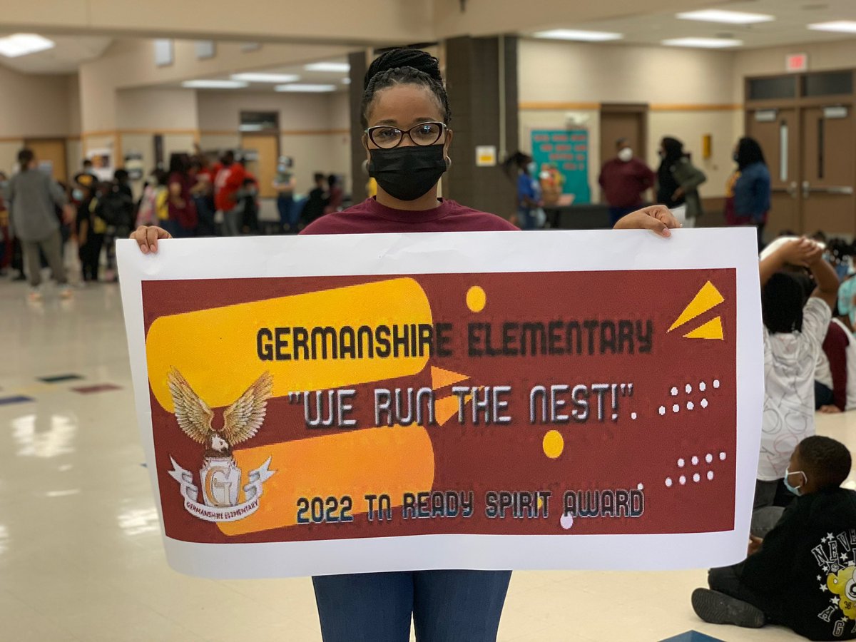 Today, we climaxed TN Ready Spirit Week with our annual “Kick it to TN Ready” Pep Rally! Students from Grades 2-5 created class chants, signs, and showed school spirit. Each grade did an AMAZING JOB. We all had so much fun! 😁👍🏾 #TheShire901 #GreatnessAtGermanshire #TeamShire