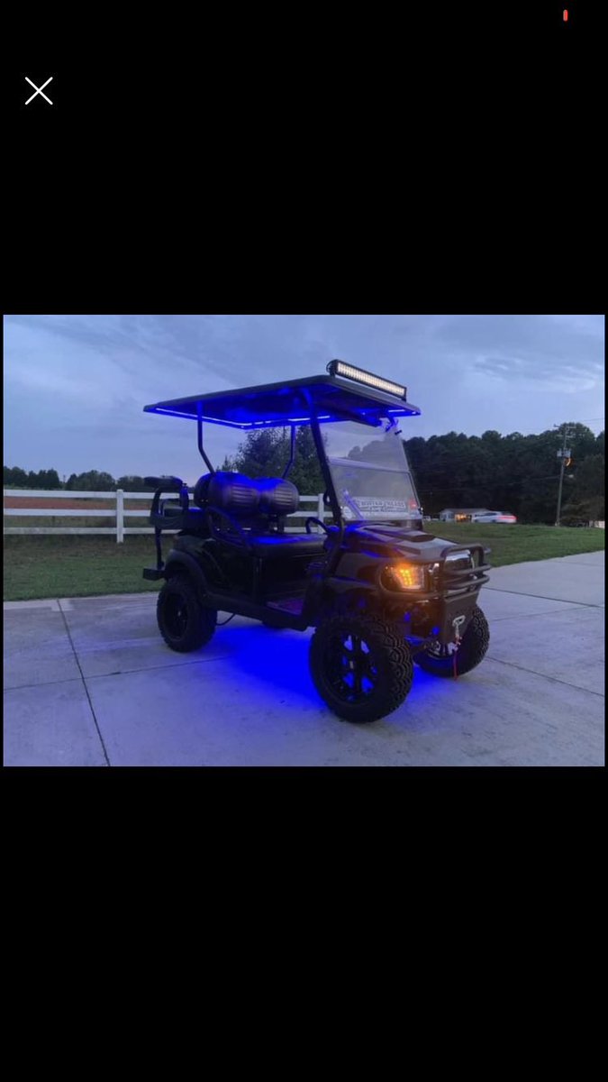 TwistedTreads's tweet photo. One of my first high end builds just ended up back in my garage!   What to do???  #clubcar #madjax #alpha #golfcart #customgolfcart https://t.co/0suoE6FIQp