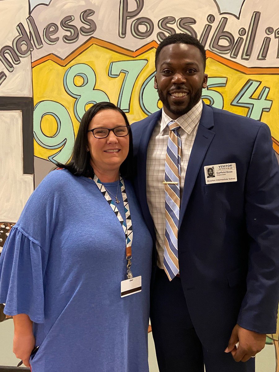 mrsreasnerclass's tweet photo. I was so excited to get to see one of my former students, Mr. GW Boon. He came to RIS to speak to some of our young men. So great to see him and his success. @GWBooooooon3 https://t.co/H4qezqn3Hd
