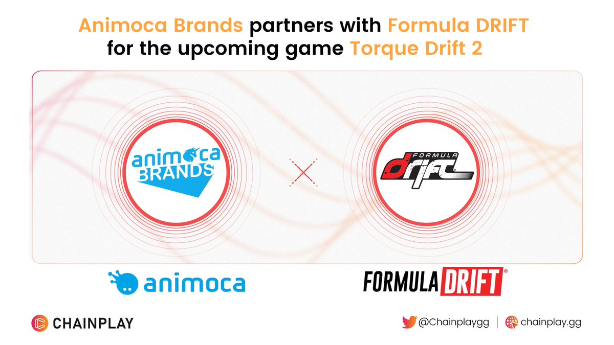 🎉<a href="/animocabrands/">Animoca Brands</a> and <a href="/GMGStudios/">Grease Monkey Games</a> partner with <a href="/FormulaDrift/">Formula DRIFT</a> in North America and Japan for the upcoming game "Torque Drift 2"

#animocabrands #GMGStudios #GameFi #playtoearn #revv $REVV