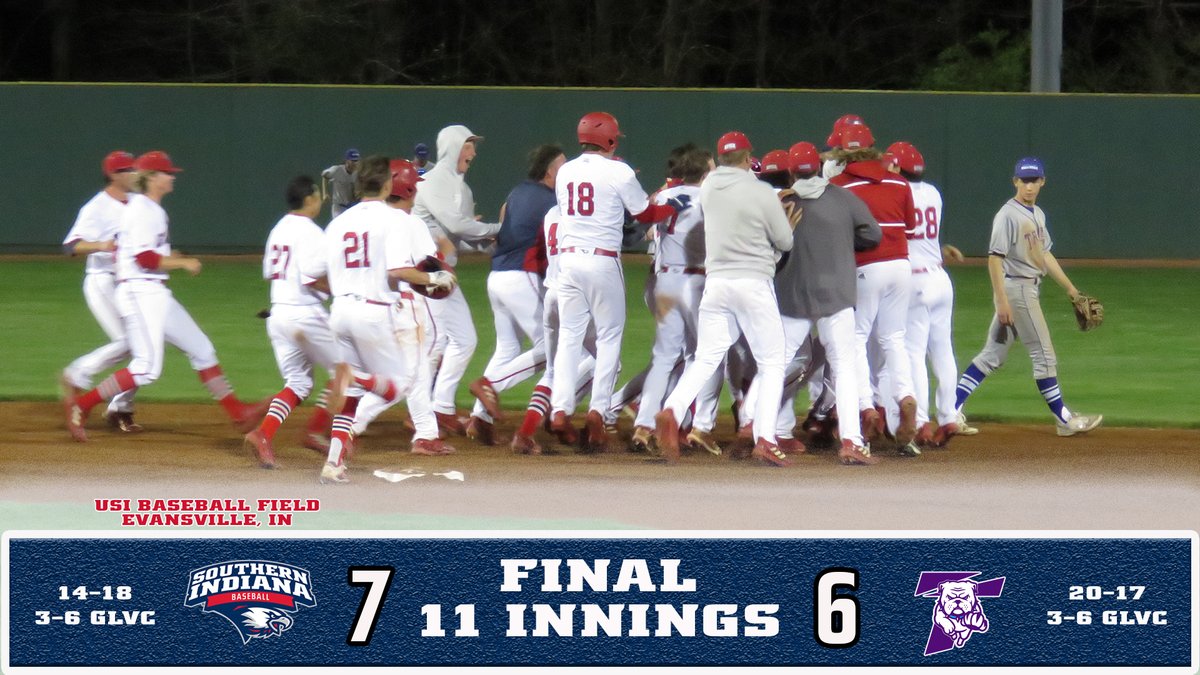 .<a href="/USIBaseball/">USI Baseball</a> Final: Eagles walk it off in the 11th, 7-6, over <a href="/TrumanAthletics/">Truman Athletics</a>. Alex Archuleta with the walk-off single to get USI the victory and snap a 5-GM losing streak. #GoUSIEagles