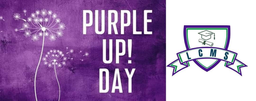 DrBurns5's tweet photo. Today students &amp; staff honored our children of Military  families by Wearing Purple. #LCMS https://t.co/sXV5XRo7Eq