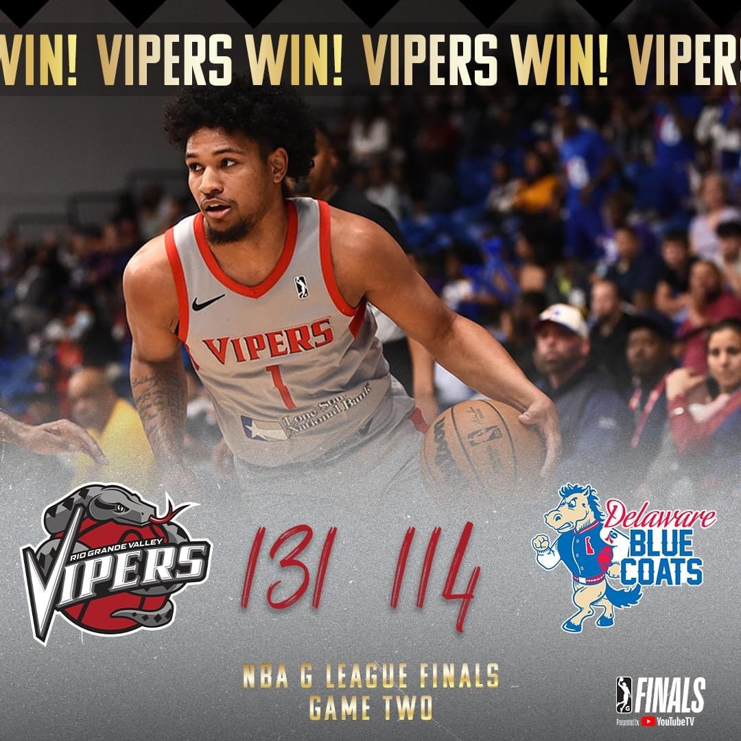 NBA G League on X: 🏆 CHAMPS 🏆 @RGVVipers take Game 2 and win the 2022  #NBAGLeagueFinals presented by  TV, the 4th title in franchise  history!  / X