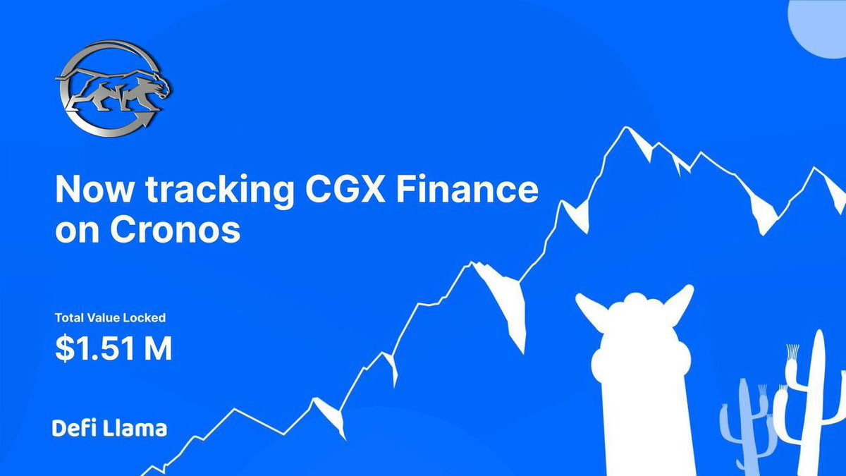 🔗<a href="/DefilLama/">DefiLlama.com</a> is tracking CGX Finance @cougarswap on <a href="/cronosapp/"></a> 

🌌 CougarExchange - A next evolution DeFi exchange on Cronos (CRO)

🔽DETAILS:
defillama.com/protocol/cgx-f…

#ERC20NEWS