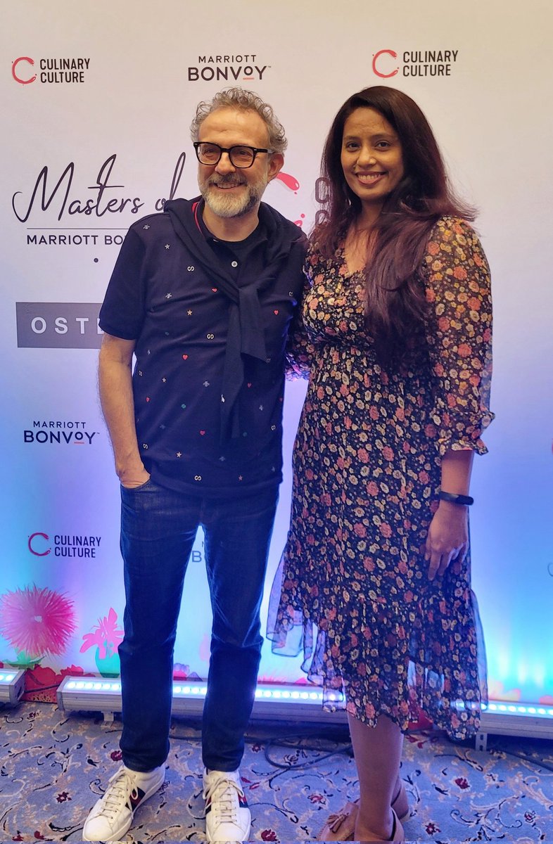 DelishDirection's tweet photo. #aboutlastnight Had the privilege of meeting chef @massimobottura yesterday at the #MastersofMarriott event by @CulinaryCultrCo at @stregismumbai #MassimoInMumbai #MarriottBonvoy #invite https://t.co/9J6v46wD5q