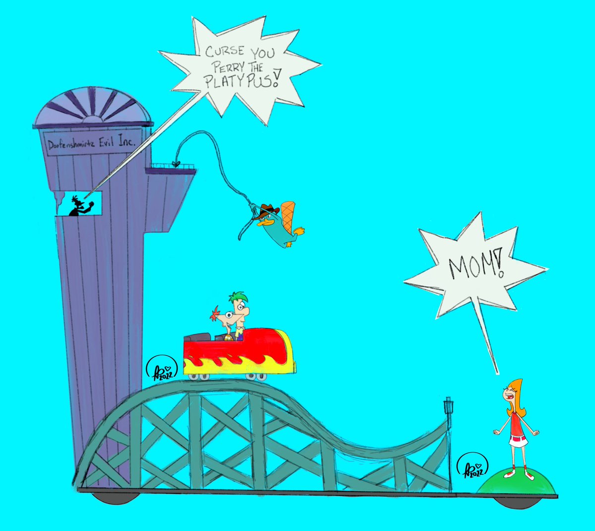 AdventureForArt's tweet photo. Here, have some #phineasandferb nostalgia art 🥰 https://t.co/Vn7OZBtvVy