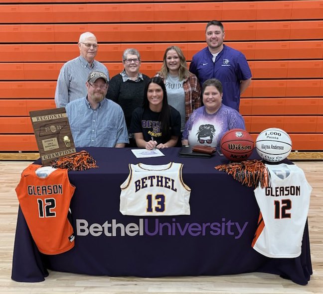 Congratulations to <a href="/alayna_grace/">alayna grace anderson</a> for committing to continue her academic and athletic career with Bethel University! Looking forward to watching her play close to home! <a href="/coachnelsonBU/">Chris Nelson</a> <a href="/nelsonjBU/">Jennifer Nelson</a> <a href="/BUWildcats/">Bethel Athletics</a> <a href="/JSWriterMichael/">Michael Odom</a> <a href="/GleasonGBB/">Gleason Lady Bulldogs</a> @therealrod24 <a href="/tlownsdale/">Tim Lownsdale</a>