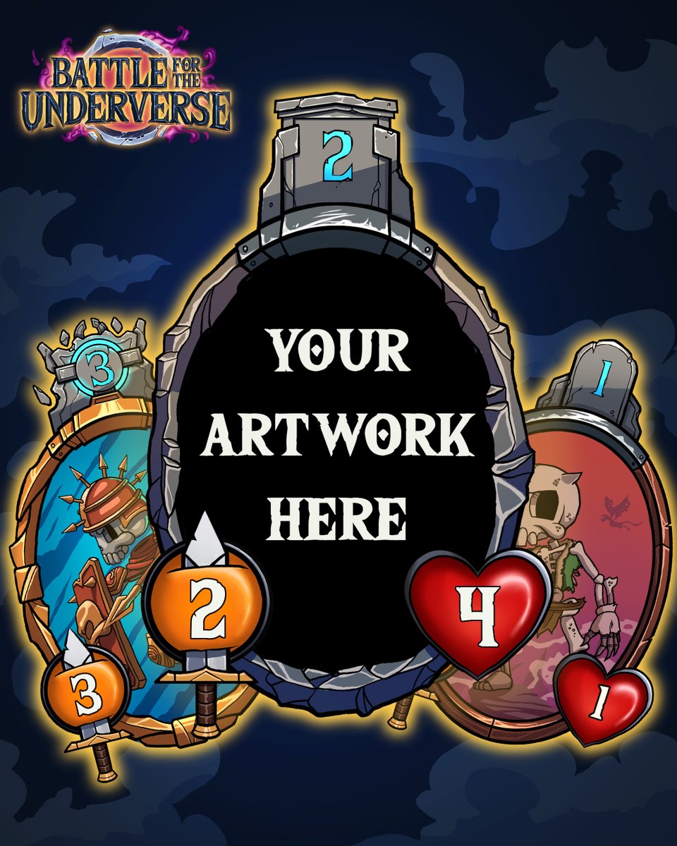 ART COMP!
April 14 - April 21
Prizes: Your art featured in our game Battle for the Underverse.
1 free rare Ghoulie NFT.
$100 cash.

We want artists to create their version of a hunter Ghoulie. Reference images, frame &amp; submission requirements in Discord.
discord.gg/2HnVAjj2PQ