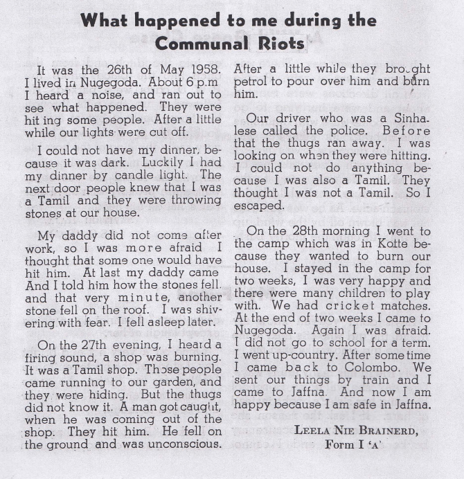 HistoryCeylon's tweet photo. Share This If You Come Across It! 🙏

Often, we get so tied up in the politicians that we forget the human cost...

Here's a story of one Tamil girl who was in Colombo during the 1958 riots...

Learn history ➡ Stop Violence

#srilanka #history #EconomicCirisisLK #GoHomeGota2022 https://t.co/UAsmS9Hcbz