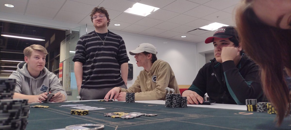 UNLPoker's tweet photo. It's one of UNL Poker's favorite nights of the year... Tag Team night! We're at the final table where teams switch out players every two to three hands. https://t.co/2lTsrnEtAc