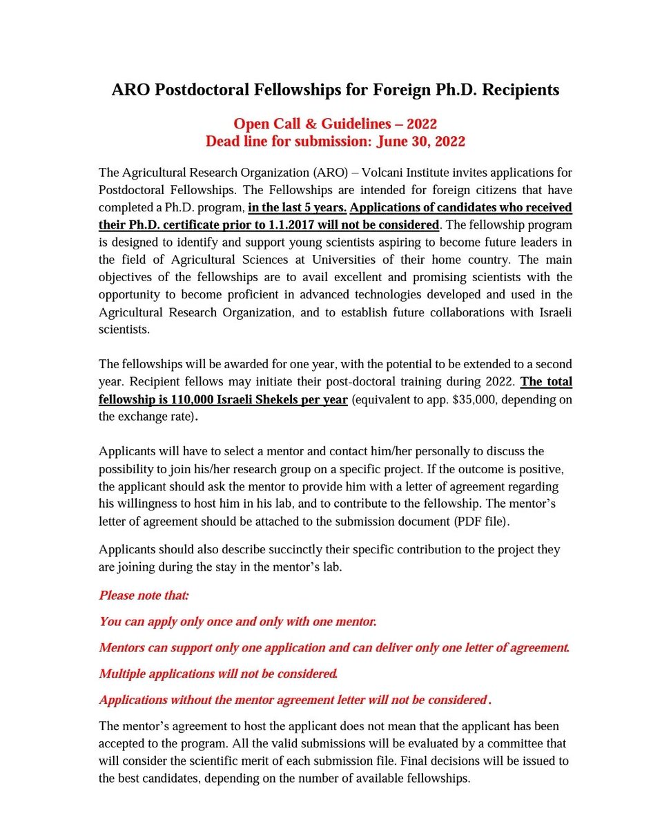 Stop! A postdoctoral fellowship ahead!

If you have a PhD and would like to study weed science with emphasize on invasive weed species, we have a scholarship for you!!

We will receive applications until June 30.

Please retweet!!