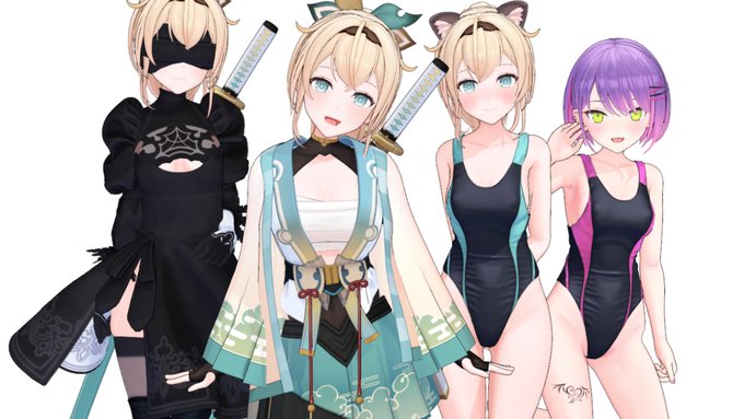 ・各モデル出力
ファンティアとPatreonで配布開始しました～🤗
https://t.co/47CUn2qy4W

今日、ファンティア運営から権利者による削除依頼で
すいちゃんの投稿が削除されていますので
すいちゃんの競泳水着は投稿していません

他モデルの様子をみつつ制作していきます
次の制作モデル投票もします🥳 