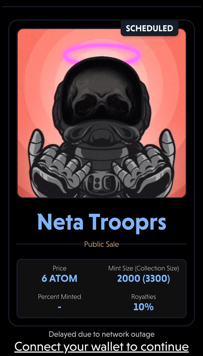 ShutenDoji20's tweet photo. #NetaDAO #netatrooprs $JUNO $NETA $RAW $ATOM #cosmos #ibc #keplr #mapofzones #junoswap #junomint #junotools #airdrop #staking #dao #daodao #cw20 #cosmwasm #nft #passage3d https://t.co/w0Q3f0BkDk