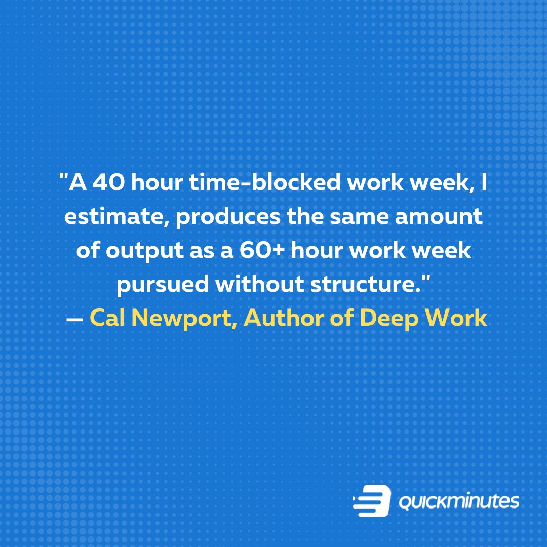 quick_minutes's tweet image. Time blocking is one of the best ways to protect your time. It&apos;s simpler to say &quot;no&quot; when you&apos;ve blocked out time. After all, if you say “yes” to every request that comes your way, you won’t get much done effectively ⏰ ❌

Not sure where to start? Follow the three steps below!