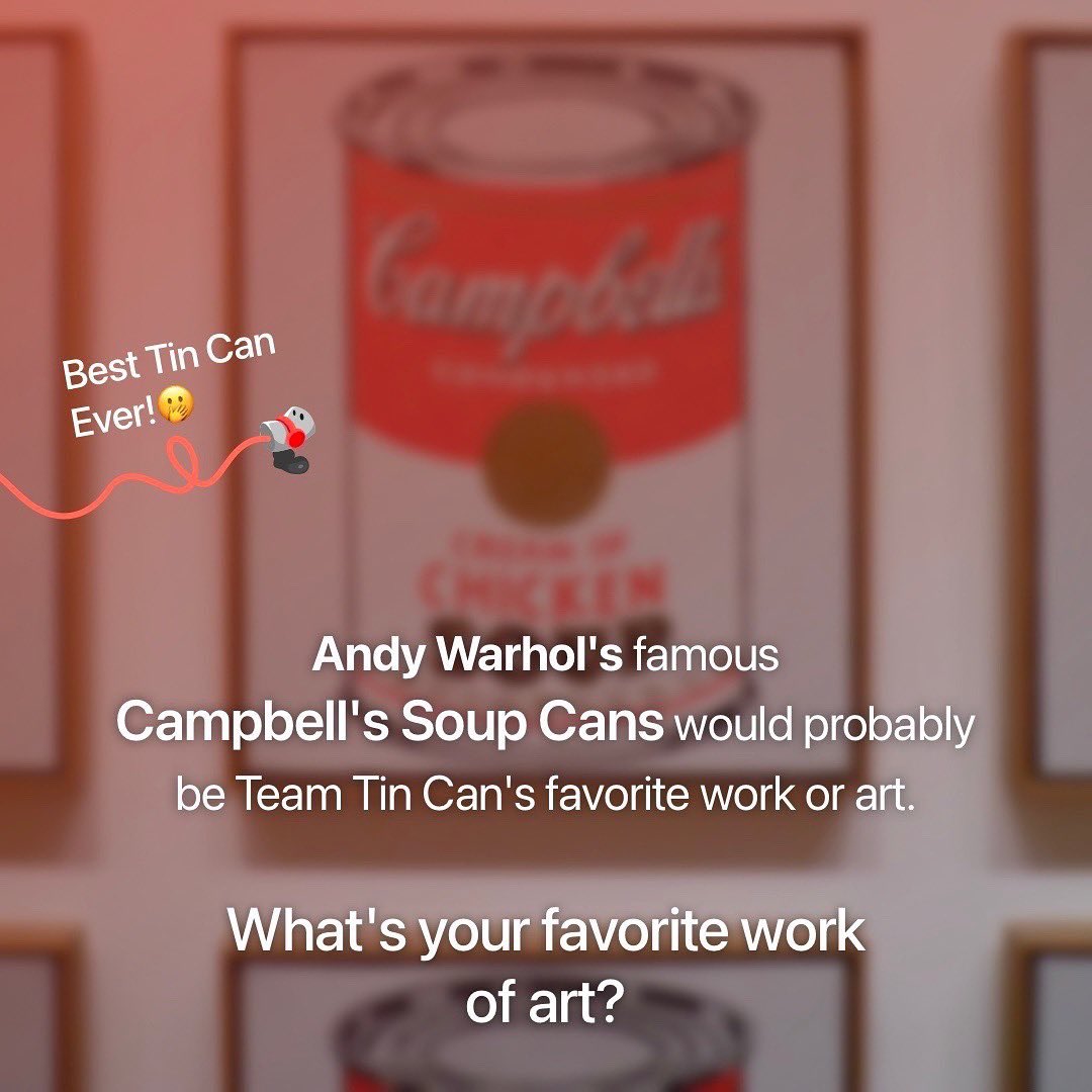 talk2tincan's tweet photo. πΌWorld Art Day π¨
If not always, then at least today, promote #awarenessofcreativity worldwide! π
Express your creativity through different mediums π
#worldartday #expresscreativity #art #cambellssoup #talk2tincan #tincan #andywarhol #andywarholart #creamofchickensoup https://t.co/AKqV2zvkAI