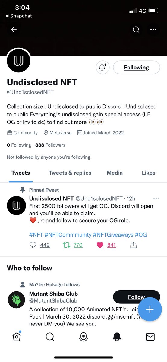 alxamdss's tweet photo. @Und1sclosedNFT I was first 2500 followers https://t.co/Afm4Uh18fD