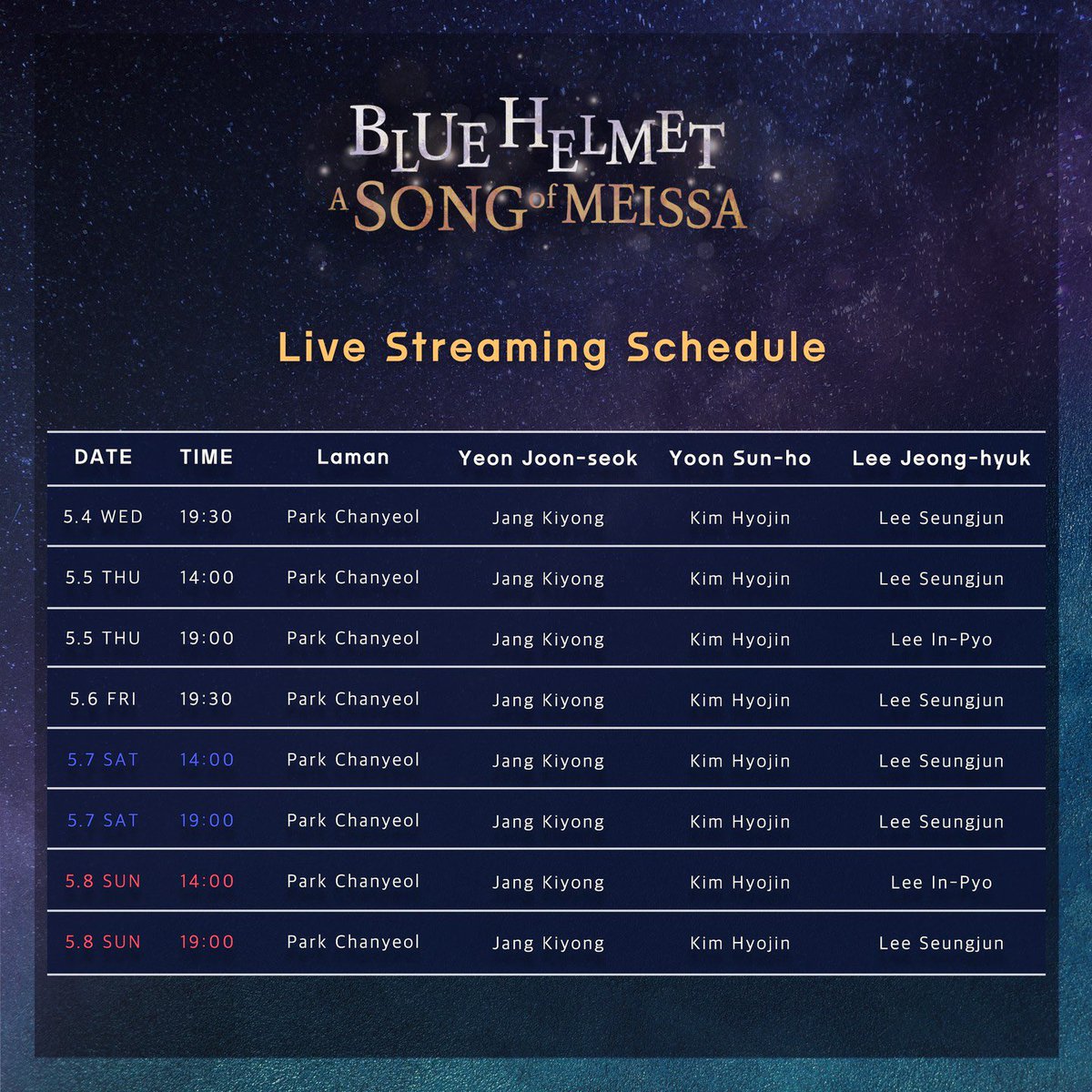 ChanyeolGlobal's tweet photo. 220415 [IG] metatheaterlive update with #CHANYEOL

<Blue Helmet: A Song of Meissa> Streaming Schedule 

Period: 05.04~05.08

Ticket Open: 04.20

Price: $40 (Single)/ $160 (5 Shows Package)/ $280 (10 Shows Package) 

🔗: https://t.co/ghB9SXpzvw

#찬열 #엑소찬열 #엑소 https://t.co/IdzWwFe59f