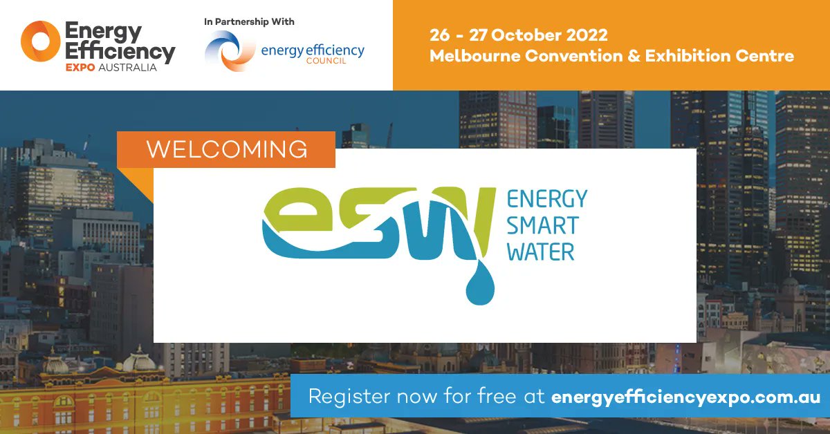 nrgefficiencyau's tweet photo. Let's welcome our newest exhibitor at #EnergyEfficiencyExpoAU, Energy Smart Water, who specialise in developing heat pumps, UVC sterilization thermal energy storage products, and more for the Australian and global markets.

Follow us on #EEE2022: https://t.co/SfEYbALLme https://t.co/dMPkof6fMy