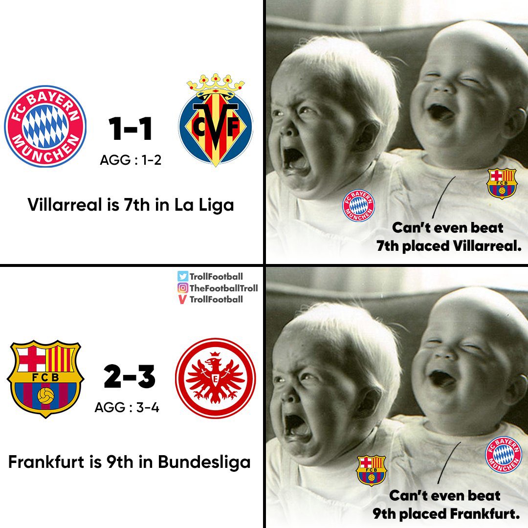 Barca and Bayern fans, image size:1080x1080