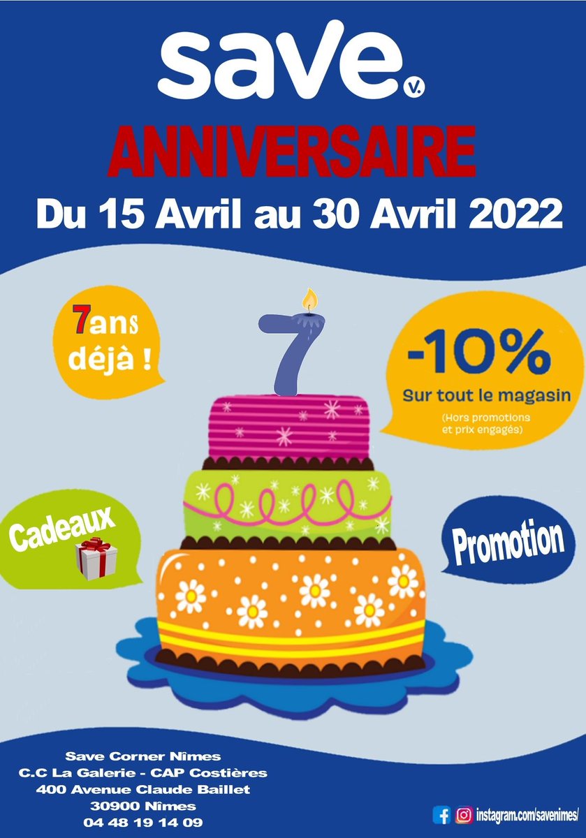 NimesSave's tweet photo. Toute l'équipe de Save Nîmes vous remercie de la confiance que vous nous avez porté durant ces 7 années. pour vous remercier nous vous proposons tout au long de ce mois d'avril plein de surprises . Alors n'hésitez pas à venir nous voir et encore merci merci ❤ #Mobile https://t.co/23tSHInZyj
