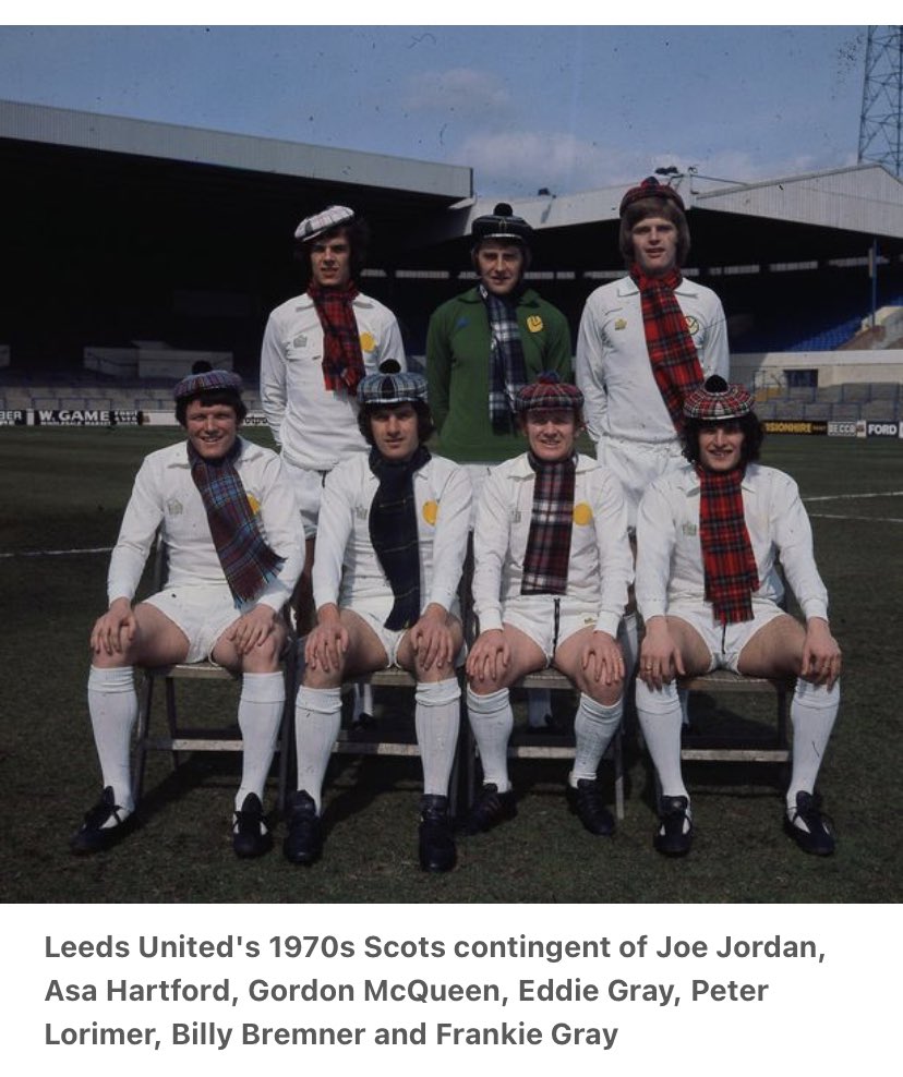 Just seen this in a Daily Record article. Never knew Asa Hartford played in goal for Leeds. Must be why we lost the '75 European Cup final... Apart from a dodgy ref!