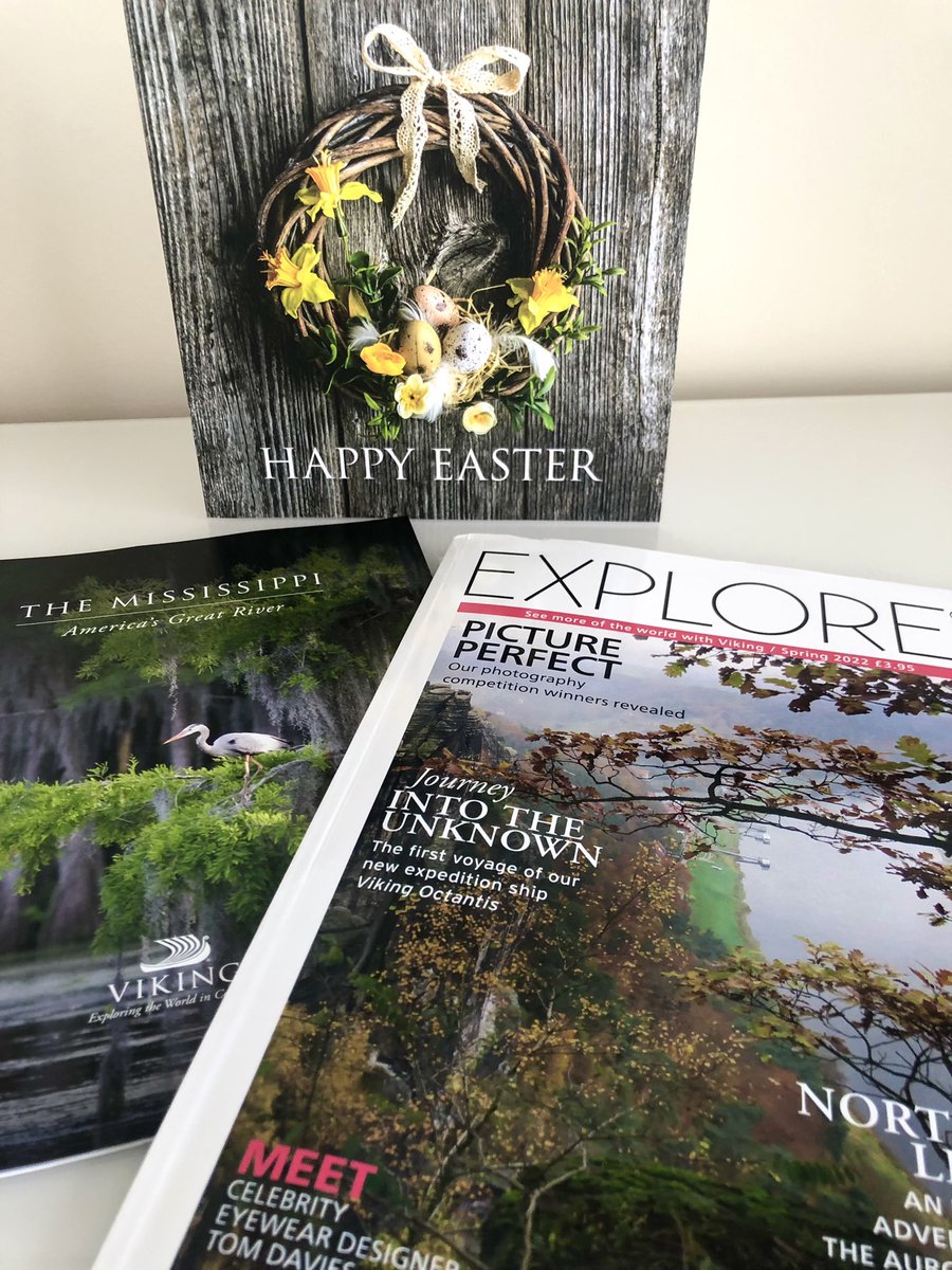 Happy Easter 🐣 
The perfect reading for the Easter Weekend arrived from the #vikingcruisesUK office and is making us even more excited about our #Mississippi Cruise later this year 
#HappyEaster #vikingmississippi 
#VikingCruisesUK #vikingcruises #scandichic  
#wanderlust
