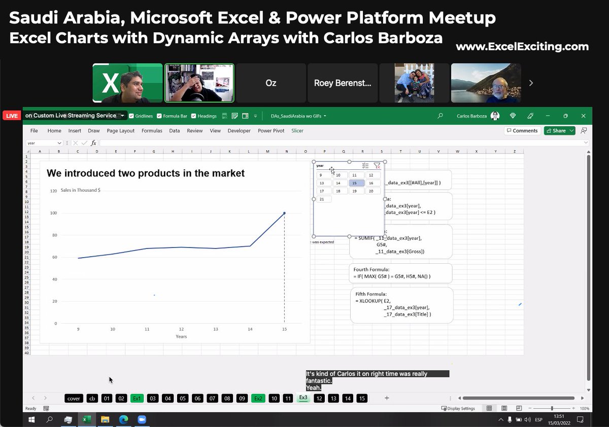 ExcelExciting's tweet photo. 📹 Session Link: https://t.co/KrPXv6SsfX
In this session, carlos showed us amazing ways &amp; easy use of dynamic arrays with #ExcelCharts. 
Join our next FREE #meetup sessions- https://t.co/NtPQ5mZQxX
#ExcelMeetupKSA #ExcelExciting #microsoftexcel #Microsoft #ExcelMeetupSaudiArabia https://t.co/TpnRGjlWFw