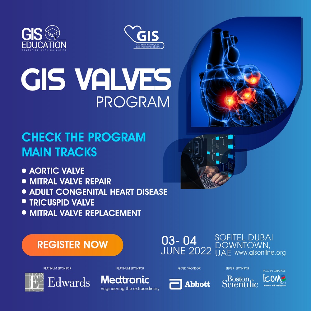 GisGulf's tweet photo. "GIS Valves Program 2022"
Check The Program Main Tracks
Register Now: https://t.co/VOOARyEgnP
#cardiology #intervention #nurses #GIS #doctors #medicalnews #interventioncardiologist #valve #cardiologist #cardio #heartdisease #hearthealth #heart #cardiologyconference #technurses https://t.co/8BBUe0VfVR