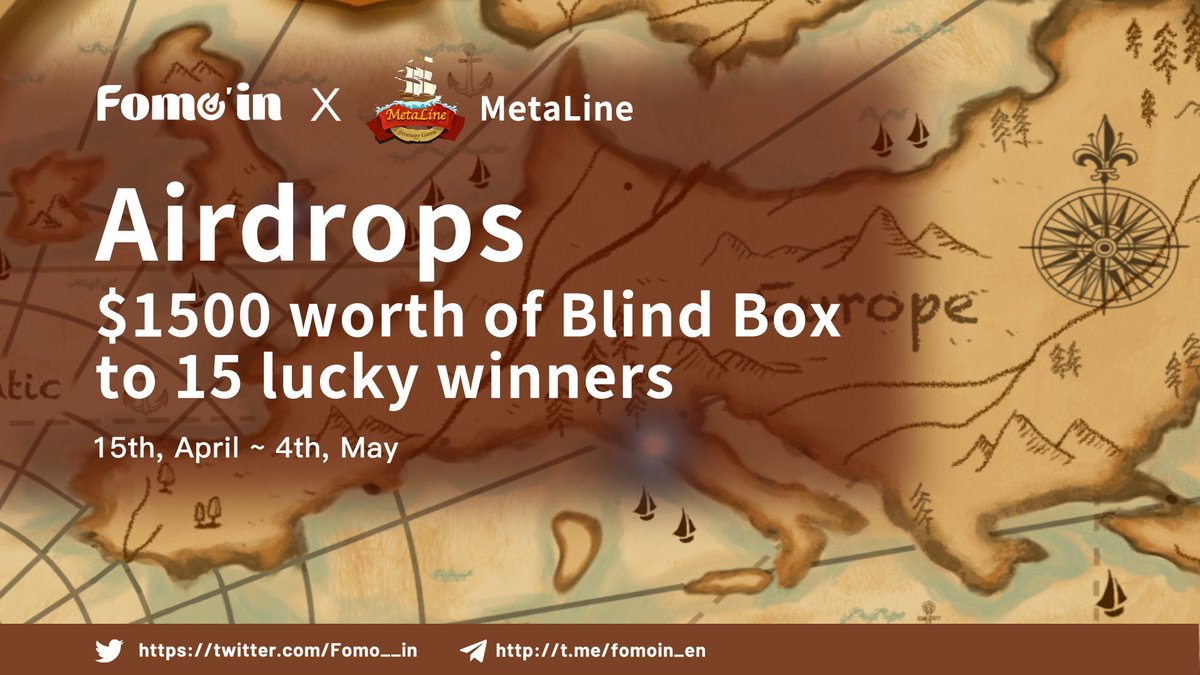 Fomo__in's tweet photo. 🪙Fomoin collaborates with @Metaline001 #Airdrop $1500 worth of Blind Box 🪂
1⃣RT,♥️,@ 3 frds
2⃣Follow @Fomo__in &amp; @Metaline001 
3⃣Join https://t.co/GVmbBEwoe9 &amp; https://t.co/ocUjjnS0HH
4⃣Click participate and fill: https://t.co/fZyWrEuDY4 

#blindbox #cryptogiveaway #NFTgame https://t.co/kuseaQmFev