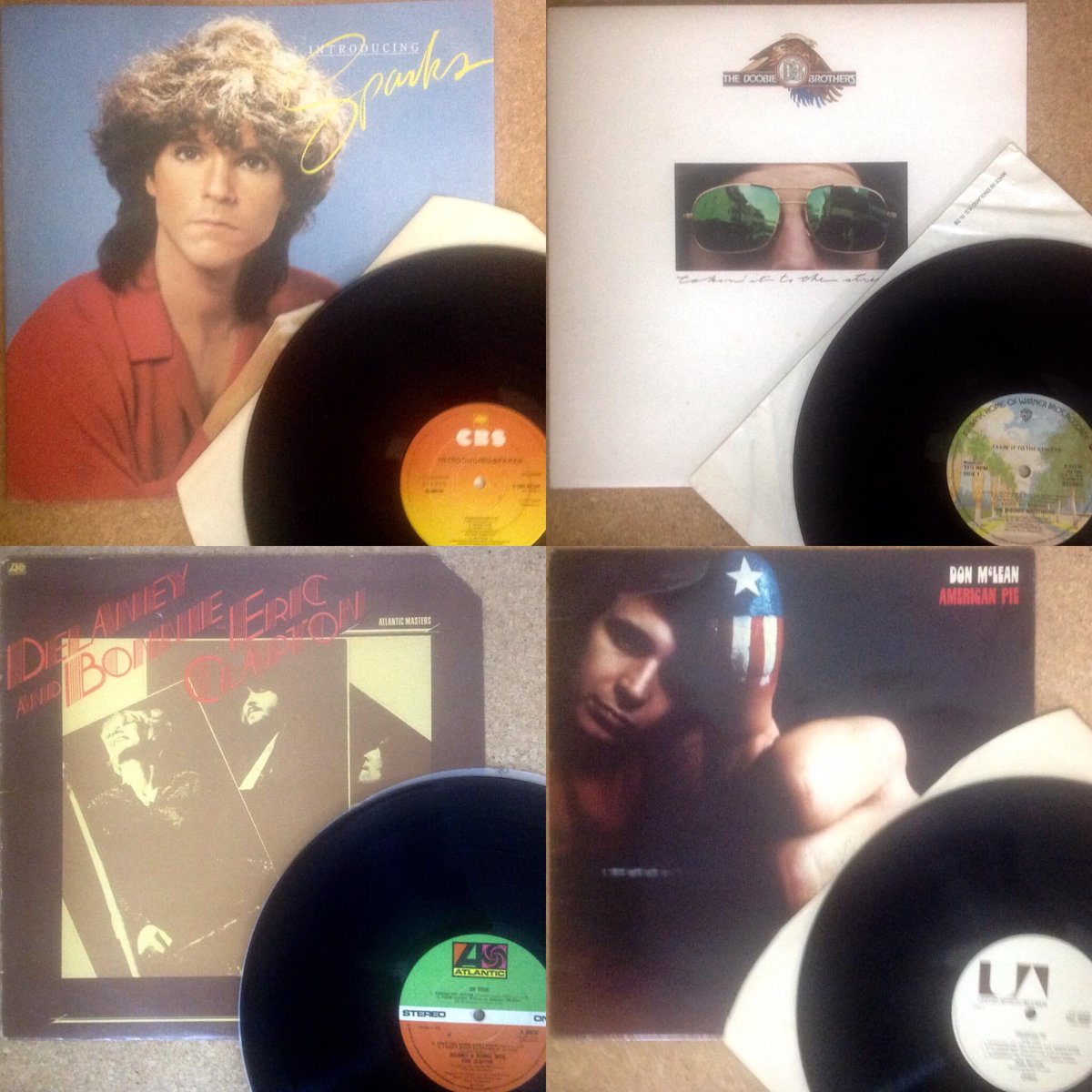 shinjukurecords's tweet photo. UK Mint LP (US Artists)
アメリカン・アーティストも、やっぱりミントなUK盤で聴いてみようと思っている英国盤好きな方、いろいろありますよ！Vol. 1
#SparksBand #DoobieBrothers #DelaneyAndBonnie ＆  #EricClapton  #DonMaclean #DonMaclean #下北沢 https://t.co/V3pyPDYHdU