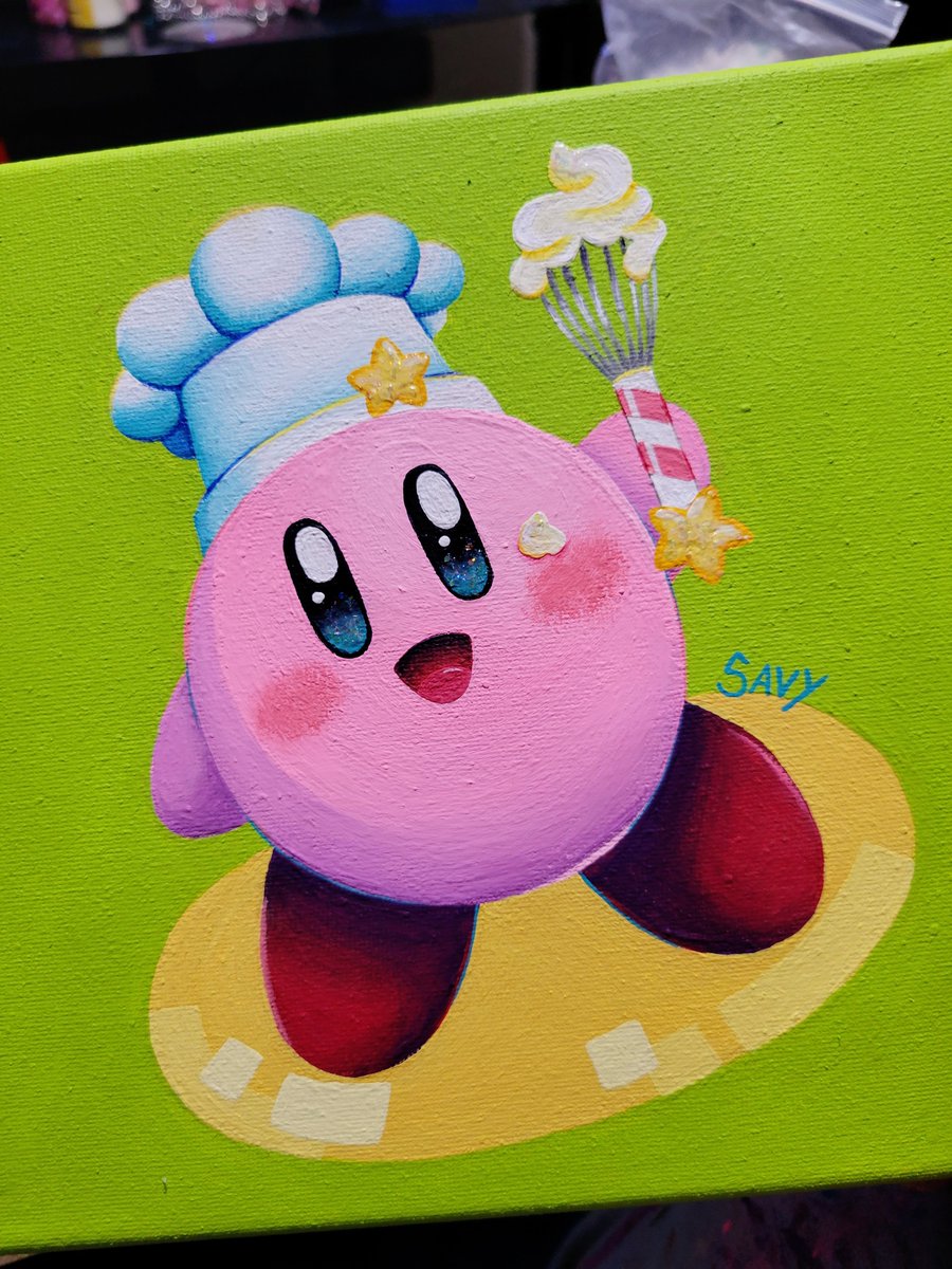 itssosavy's tweet photo. Look at my art #art #ArtistOnTwitter #acrylicpaint #kirby #KirbyandtheForgottenLand #chefkirby #Nintendo #kirbyfanart #abbypark #TurningRed #TurningRedfanart #Disney #pixar https://t.co/Rmr6EBFHG5