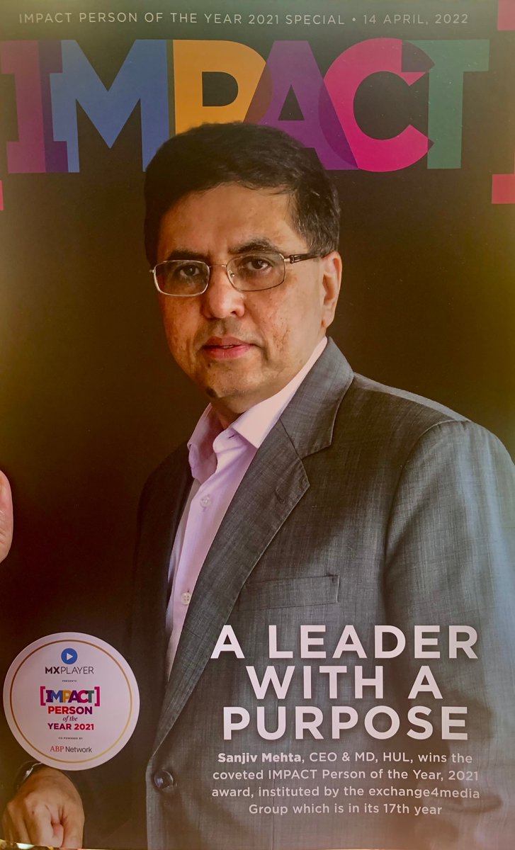 MunnishPuri's tweet photo. #ImpactPersonOfTheYear2021 #SanjivMehta @HUL_News @anuragbatrayo @nawalahuja @rajcheerfull @IMPACT_onnet @e4mtweets 
H EA R T I E S T congratulations, Sanjiv! 
YOU are one of the MOST inspirational GLOBAL leaders one would ever know. (Continues below) #GlobalLeader #Bharat #India https://t.co/RnHFpjmwS0