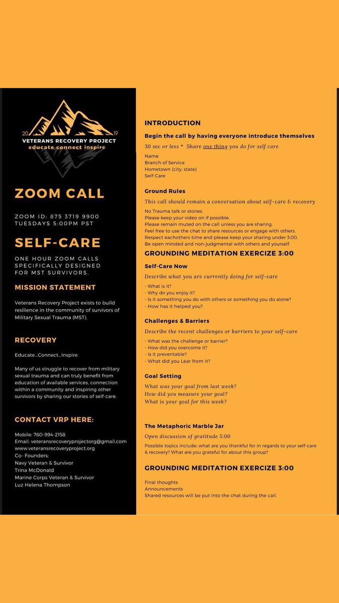 TJ_Trina's tweet photo. Need support? We are out here offering a weekly self-care group for our fellow survivors #selcare https://t.co/YuV4vuurop