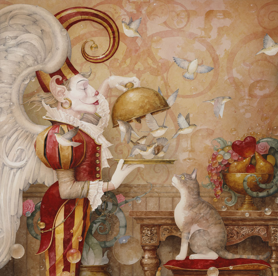 UniversalArtHub's tweet photo. Dogs have masters,
Cats have staff...🐾

🎨Daniel Merriam

#cats #painting #art https://t.co/ElLTSiMNR9