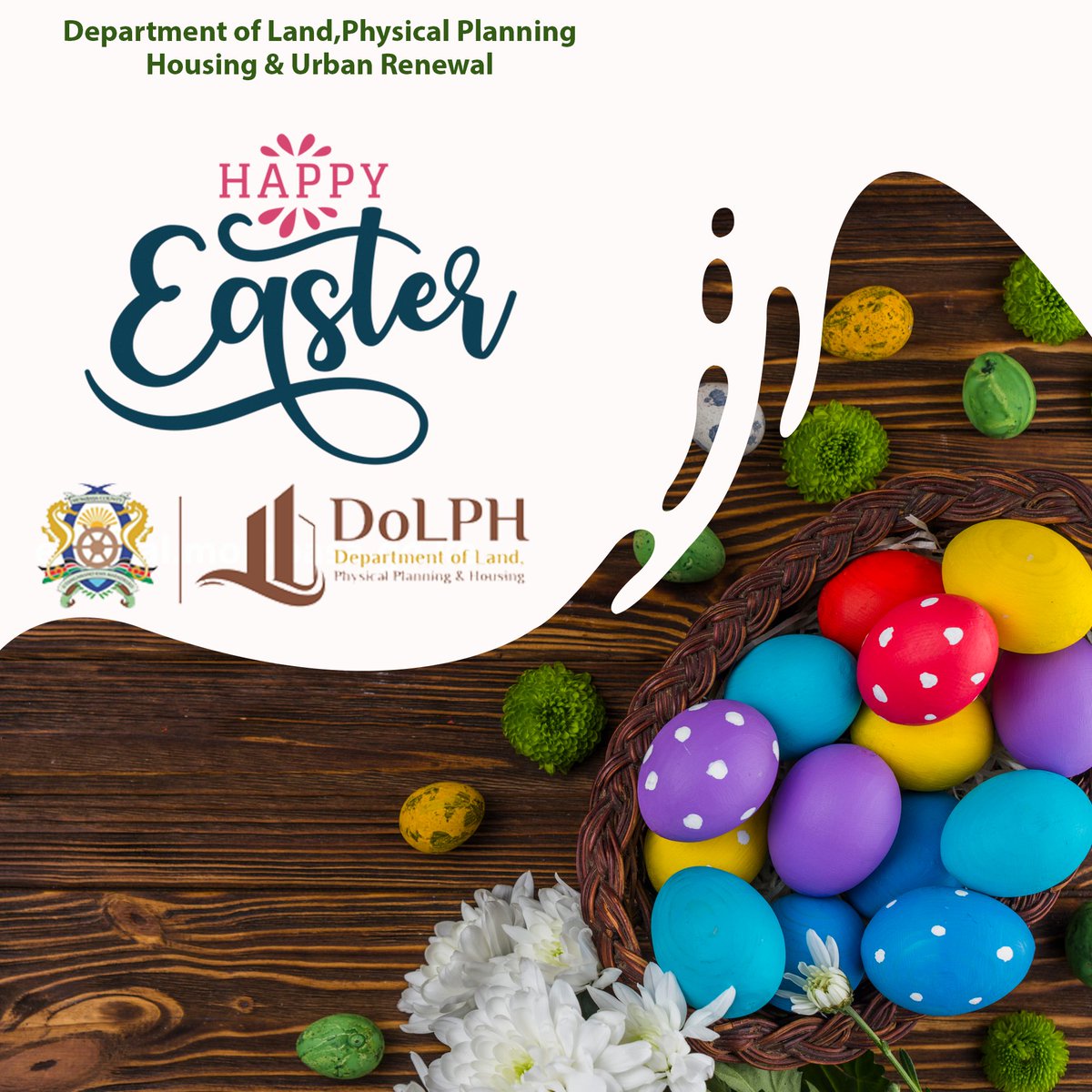 We wish you Happy Easter holidays filled with God's blessings and good health. #HappyEaster2022 #easter2022 #DoLPH #Housing #mombasacounty