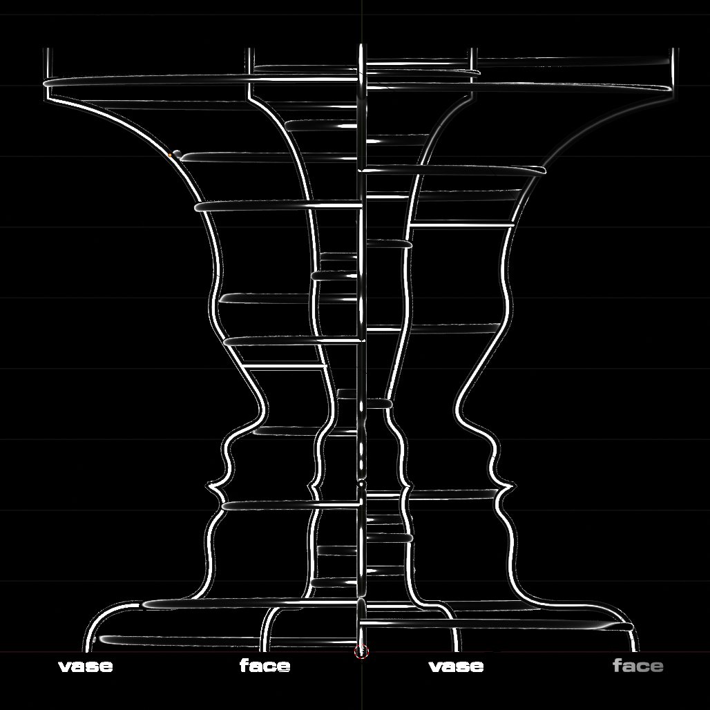 よシまるシン Rt Yoshimarushin ルビンの壺あみだ3d T Co Ad2fqisglj Twitter