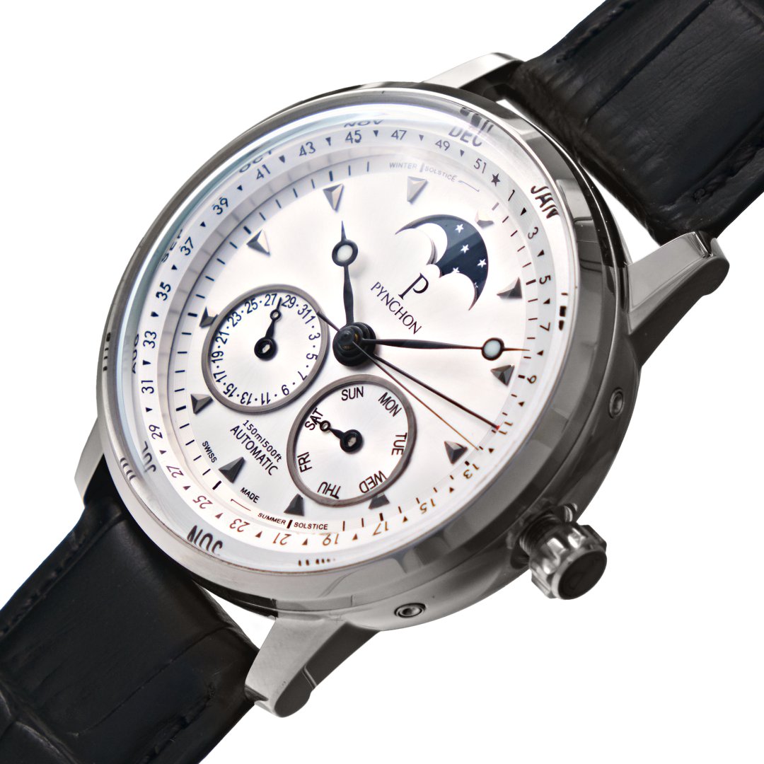 PynchonWatches's tweet photo. Exploring the vastness of our astonishing universe has always been a focus for Pynchon Watches. We are proud to launch our 4th new collection, the Perihelion. The newly released model features an automatic movement with 50 hours power reserve and 150m water-resistance. https://t.co/K5omAcYTOe