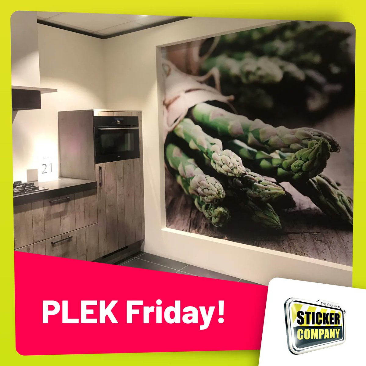 Het is weer PLEK Friday, de dag waarop we graag onze gave projecten laten zien. Zoals deze wandbestickering in een keuken. Daar krijg je toch enorme honger van!
#PLEKfriday #stickercompany