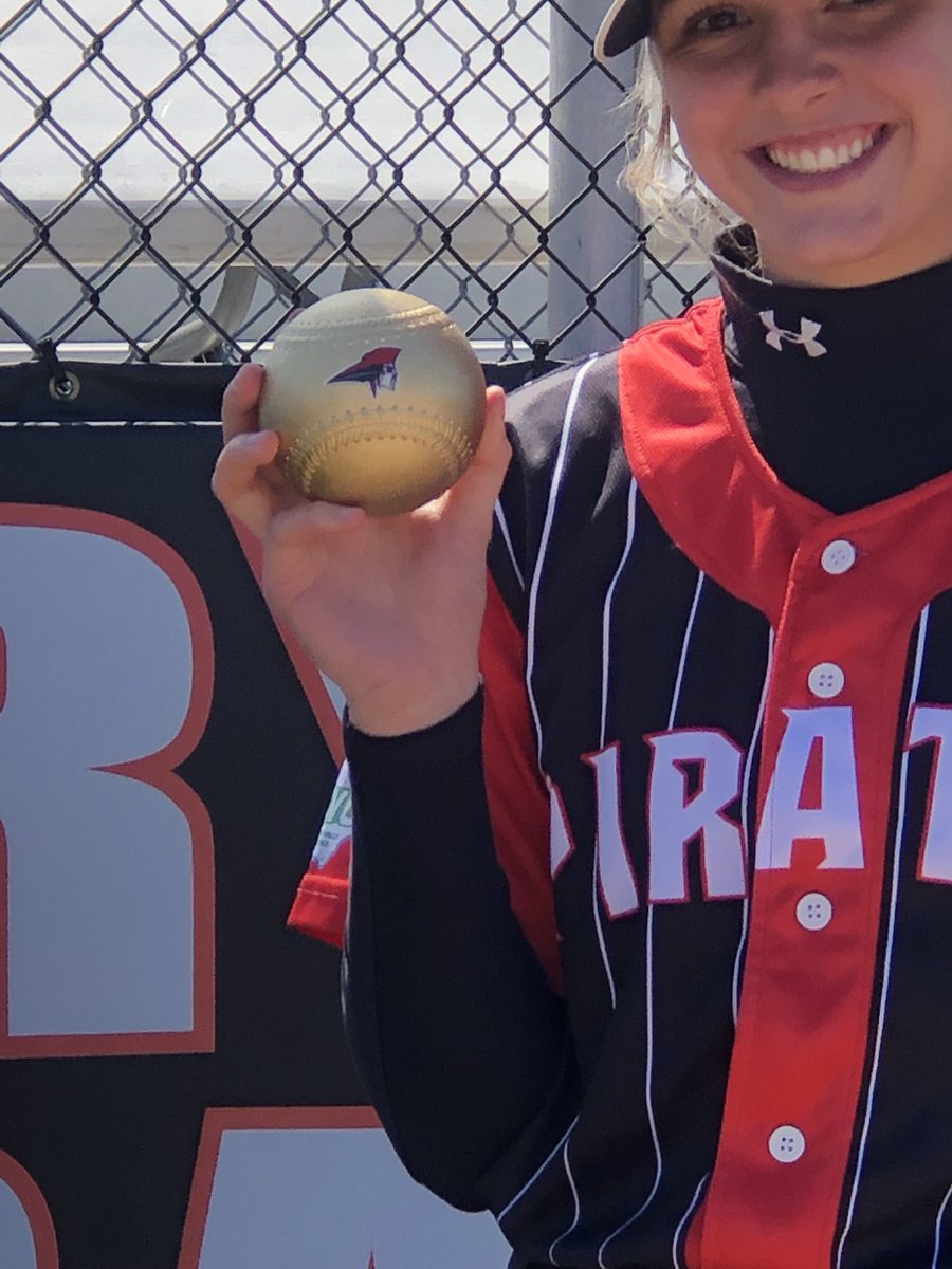 perryhssoftball's tweet photo. Great Job Gianna Vicini! Gi crushed a pitch for a Home Run vs. Chardon. One of our shining moments! (Girls receive Golden Ball for home runs - Something Fun) https://t.co/yoHHWGpN4y