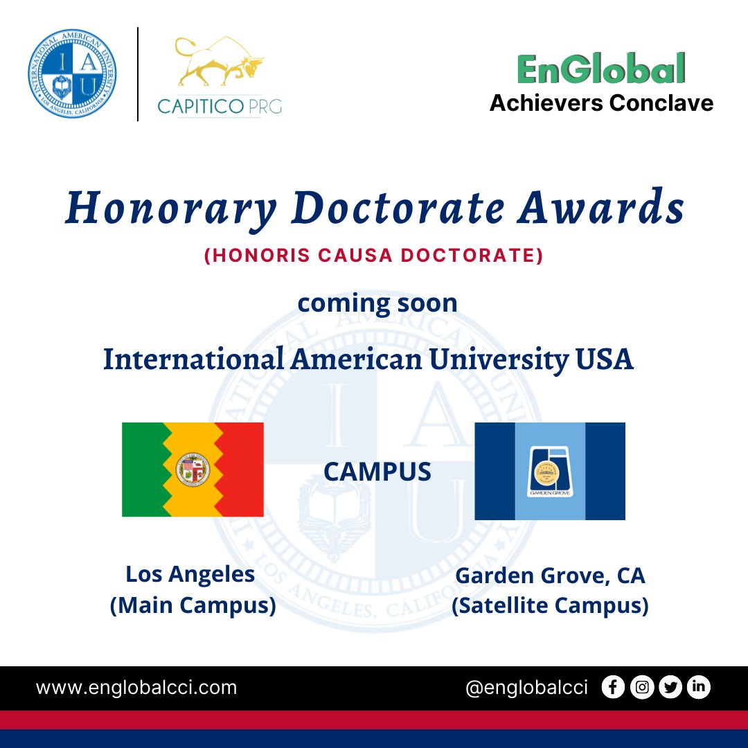 capiticoprg's tweet photo. Honorary Doctorate Awards
.
.
Coming soon...
.
.
#doctorate #honorary #awards #education #iau #capiticoprg #california #university #americanuniversity #losangeles #capiticoprg #Global #EnGlobalcci #ECCI #businessworldwide https://t.co/1jujkVJmFy