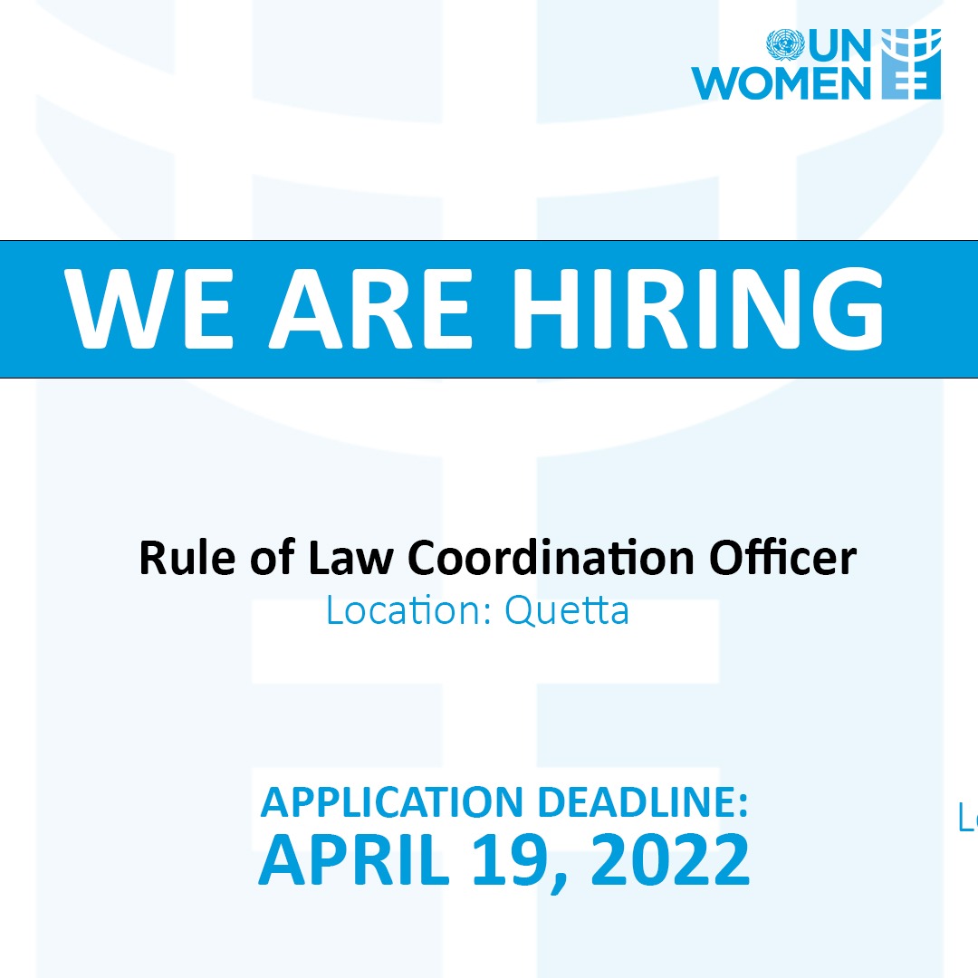 📢Vacancy Announcement 

Rule of Law Coordination Officer – Quetta

🔗Apply at: bit.ly/3Od8gKn
🗓Application Deadline: April 19, 2022