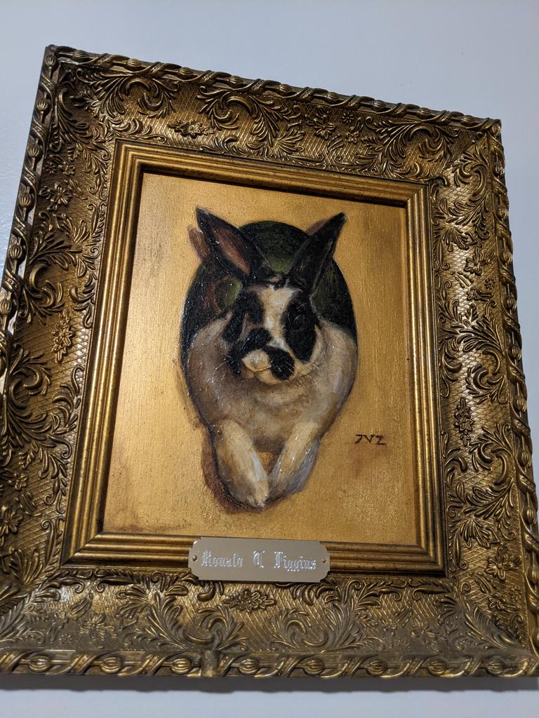 RedRabbitQueen's tweet photo. @VanKelsing My friend did an oil painting for me as a Christmas gift, Ronald T. Figgins in all his glory ✨ https://t.co/5ERJhy59zC