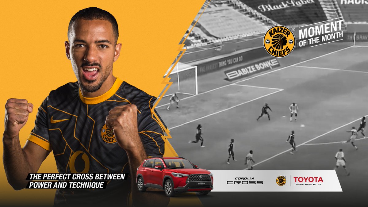 ToyotaSA's tweet photo. The Amakhosi faithful have spoken. Reeve Frosler’s long-range stunner is your #MomentOfTheMonth for March. Keep an eye out to find out which lucky fan is the winner of awesome @KaizerChiefs merch. 

#KaizerChiefs #PerfectCross #KCToyota https://t.co/efjm7EjOCm
