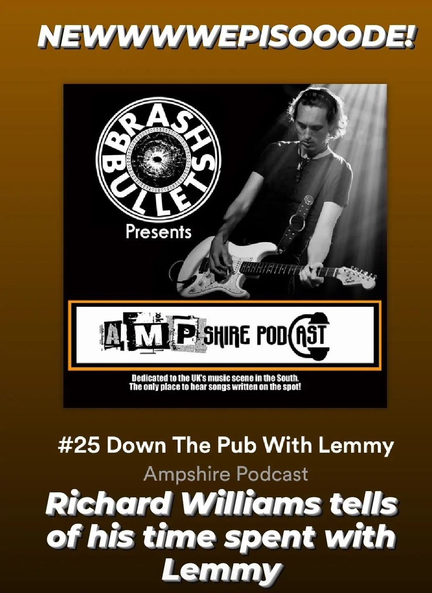 Ampshire Podcast has a new episode! What WAS it like being in the presence of #Lemmy 

My guest spent time with the rock legend in the 80's and tells all on Spotify!

#Lemmy #Motorhead #interview #musicpodcast #episode25 #rock #pub #rocklegend