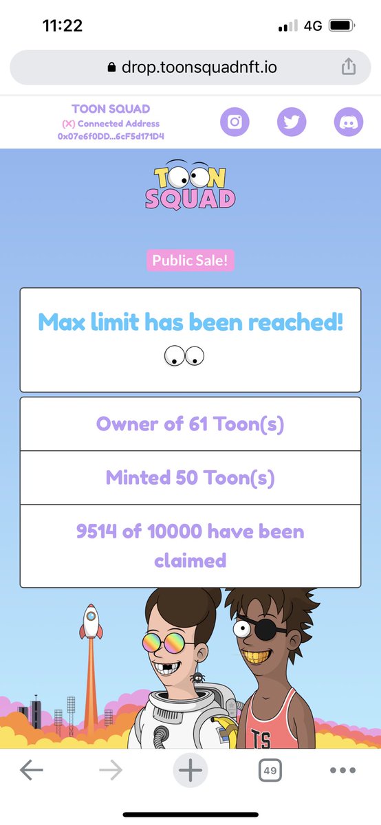 ByteBeliever's tweet photo. Less than 500 Toons left to mint @ToonSquadNFT #freethetoons @garyvee https://t.co/QwUqWZeOzd