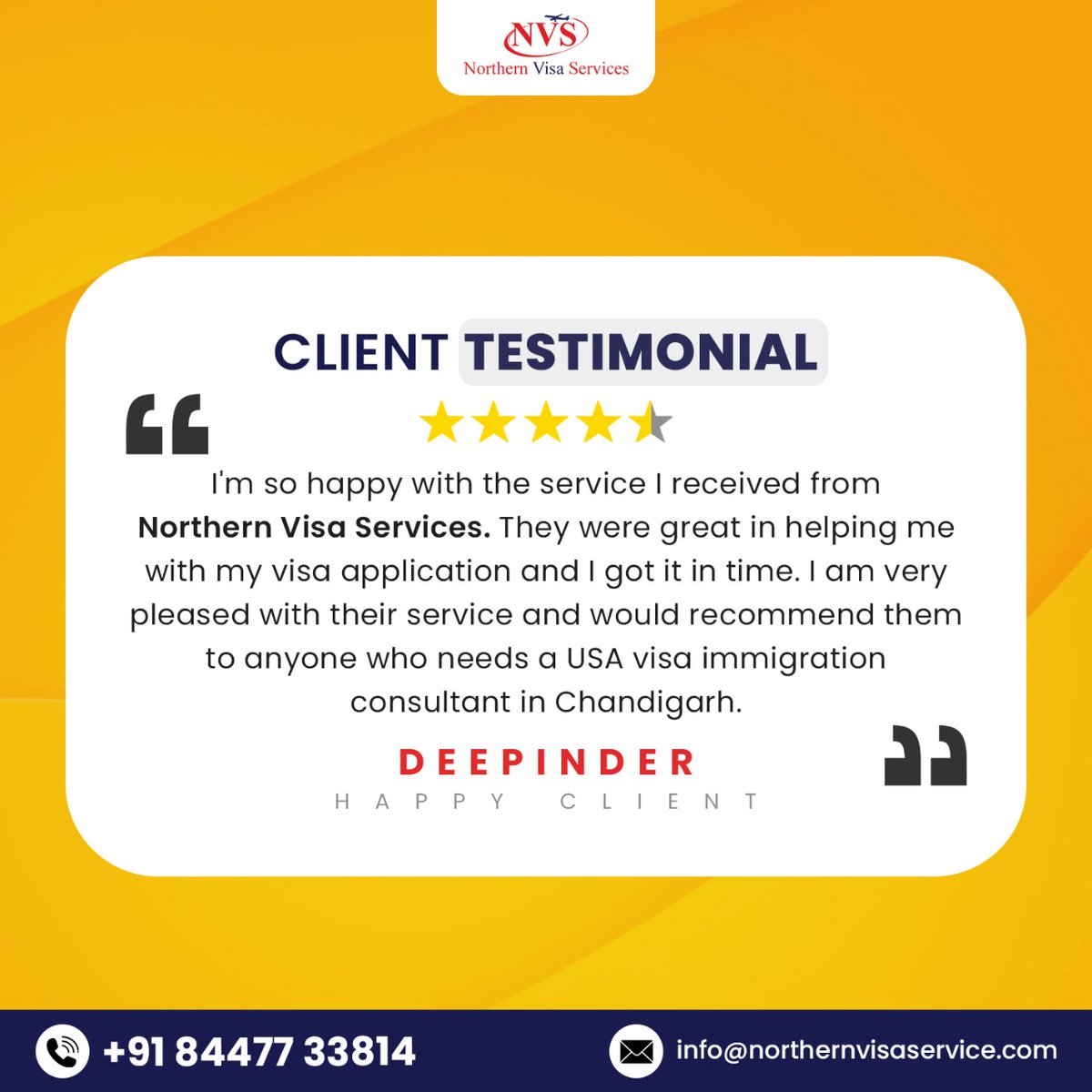 NorthernVisa's tweet photo. 🎉New Day, New Success Story!🎉
🌟At NVS, we believe in customer satisfaction, and that's why our expert team works in and out to help our customers. 
🌟We pride ourselves on providing the best visa service possible with feedback.
#USA #USAimmigration #immigrationconsultant https://t.co/3xbOgmZWLM